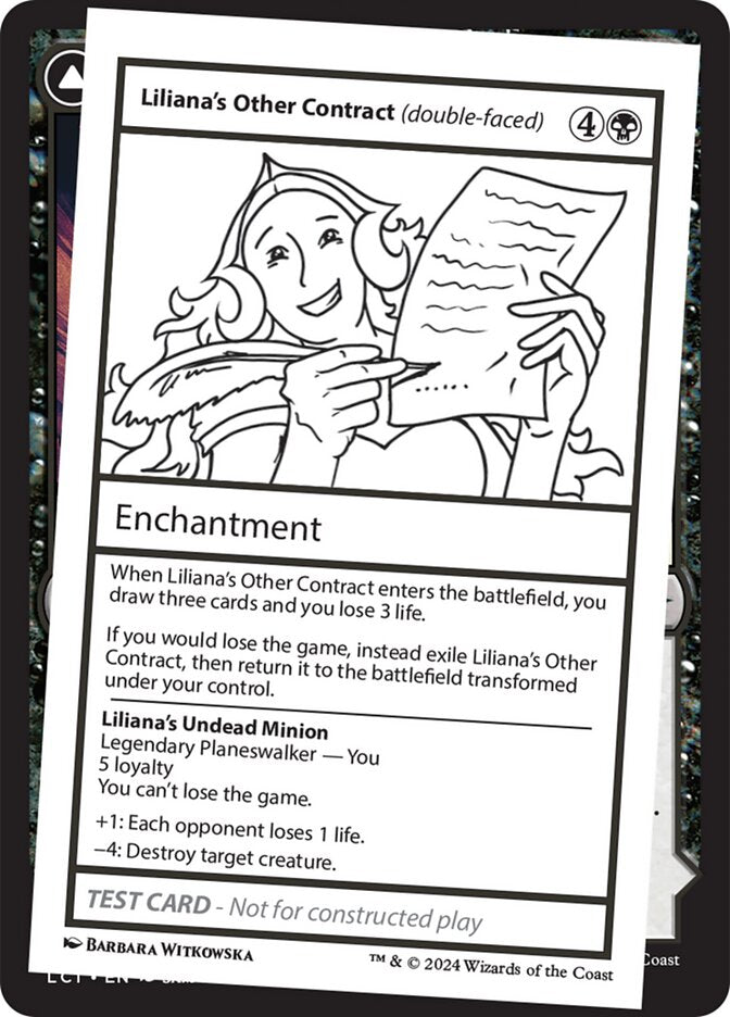 Lilianas Other Contract double faced  (Mystery Booster 2 Playtest Cards)  | Good Games Adelaide SA