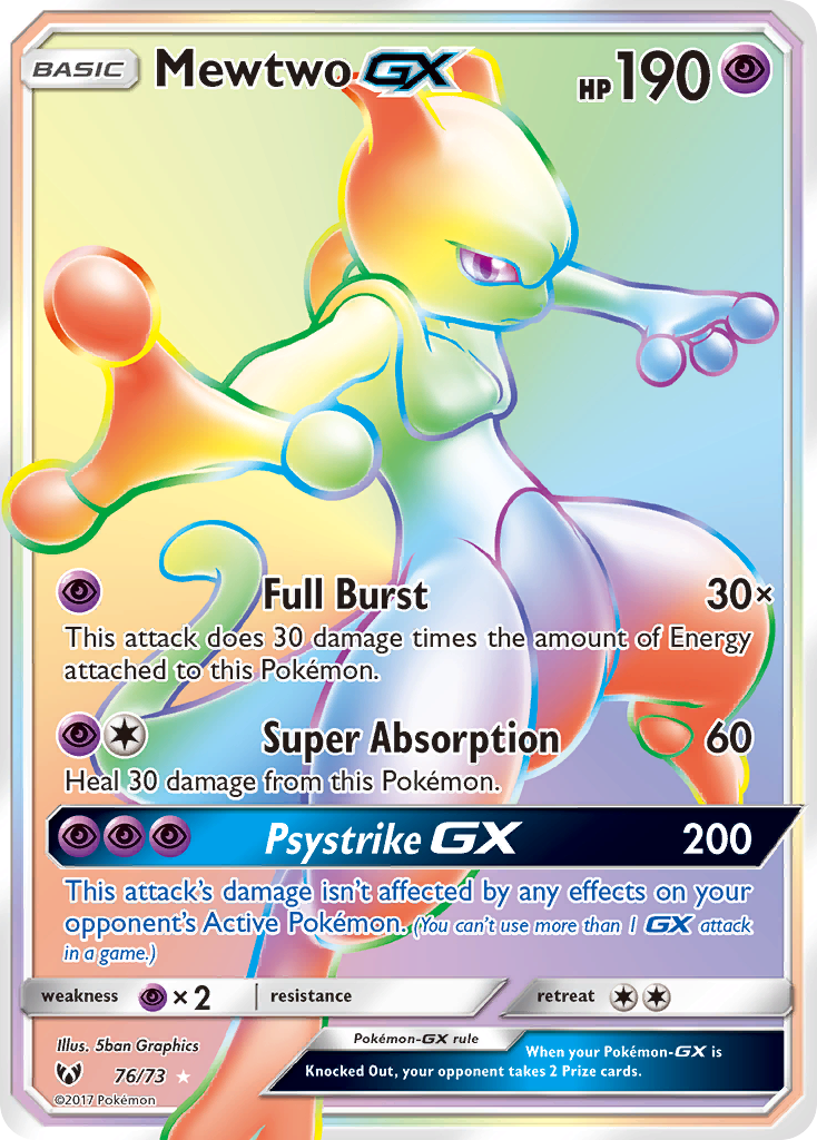 Mewtwo GX (76/73) [Sun & Moon: Shining Legends] | Good Games Adelaide SA