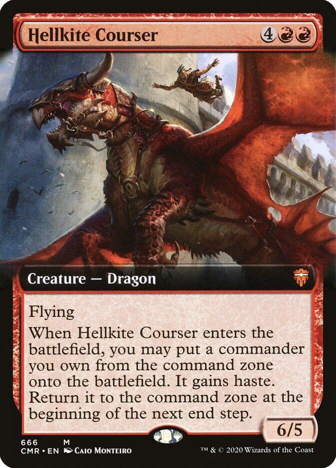 Hellkite Courser 666 (Commander Legends)  - Extended Art Foil | Good Games Adelaide SA
