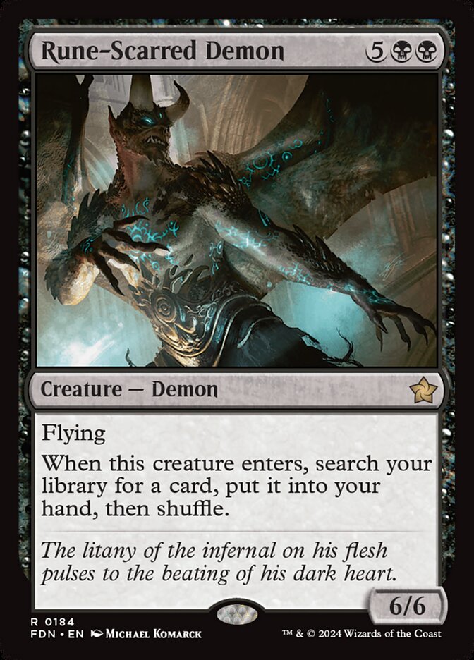 Rune Scarred Demon 184 (Foundations)  - Foil | Good Games Adelaide SA