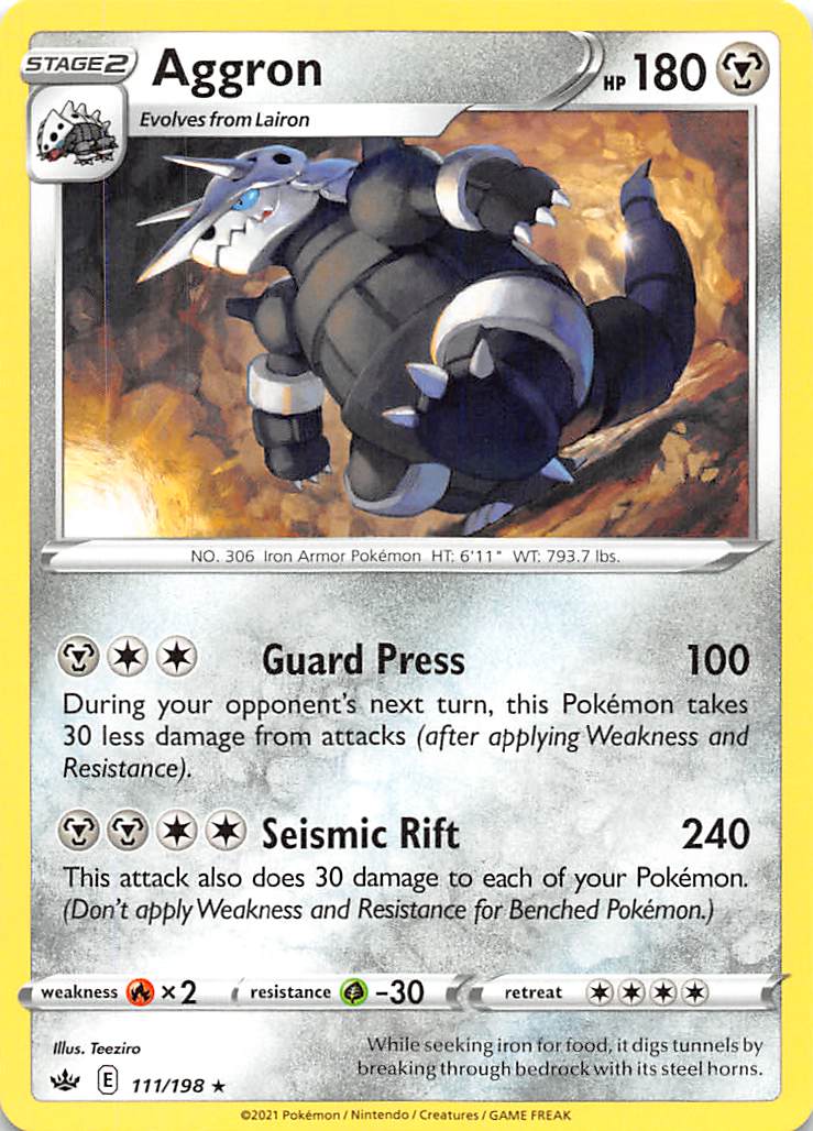 Aggron (111/198) [Sword & Shield: Chilling Reign] | Good Games Adelaide SA