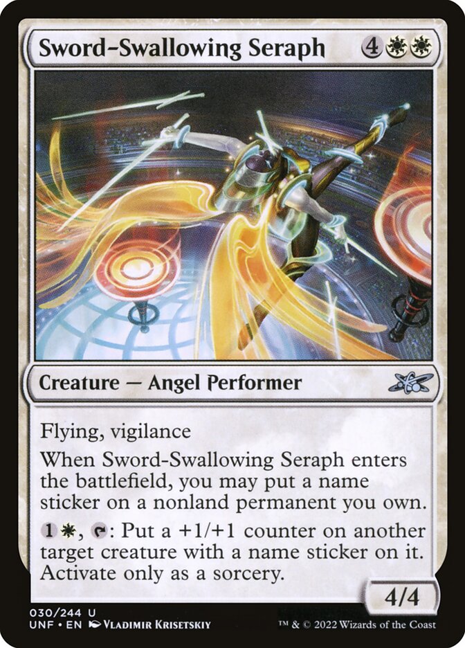Sword-Swallowing Seraph 30 (Unfinity)  - Foil | Good Games Adelaide SA