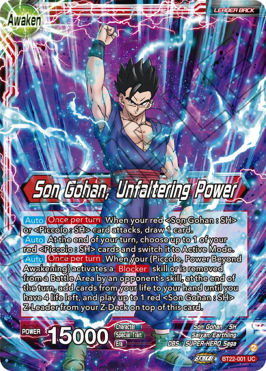 Son Gohan // Son Gohan, Unfaltering Power (BT22-001) [Critical Blow] | Good Games Adelaide SA