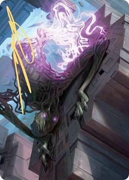 Skyclave Shade Art Card Gold Stamped Signature 61 (Art Series: Zendikar Rising)  | Good Games Adelaide SA
