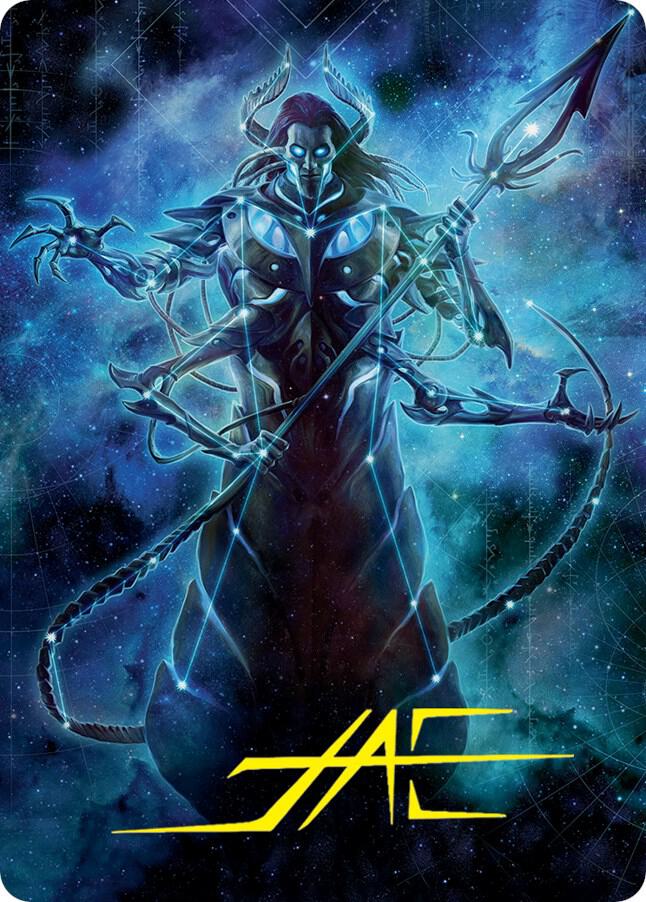 Heliod the Warped Eclipse Art Card Gold Stamped Signature 60 (Art Series: March of the Machine)  | Good Games Adelaide SA