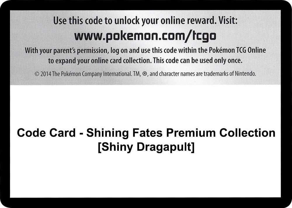 Code Card Shining Fates Premium Collection Shiny Dragapult  (Shining Fates)  | Good Games Adelaide SA