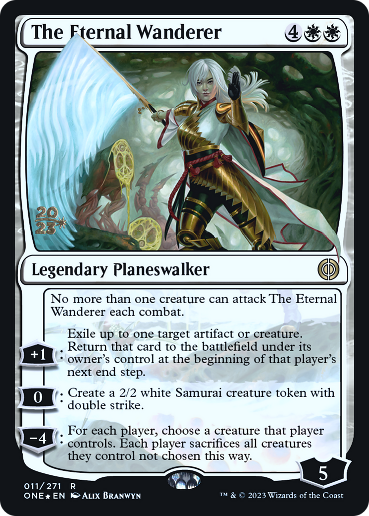 The Eternal Wanderer [Phyrexia: All Will Be One Prerelease Promos] | Good Games Adelaide SA