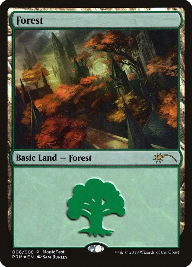 Forest 6 (MagicFest Cards)  - Foil | Good Games Adelaide SA