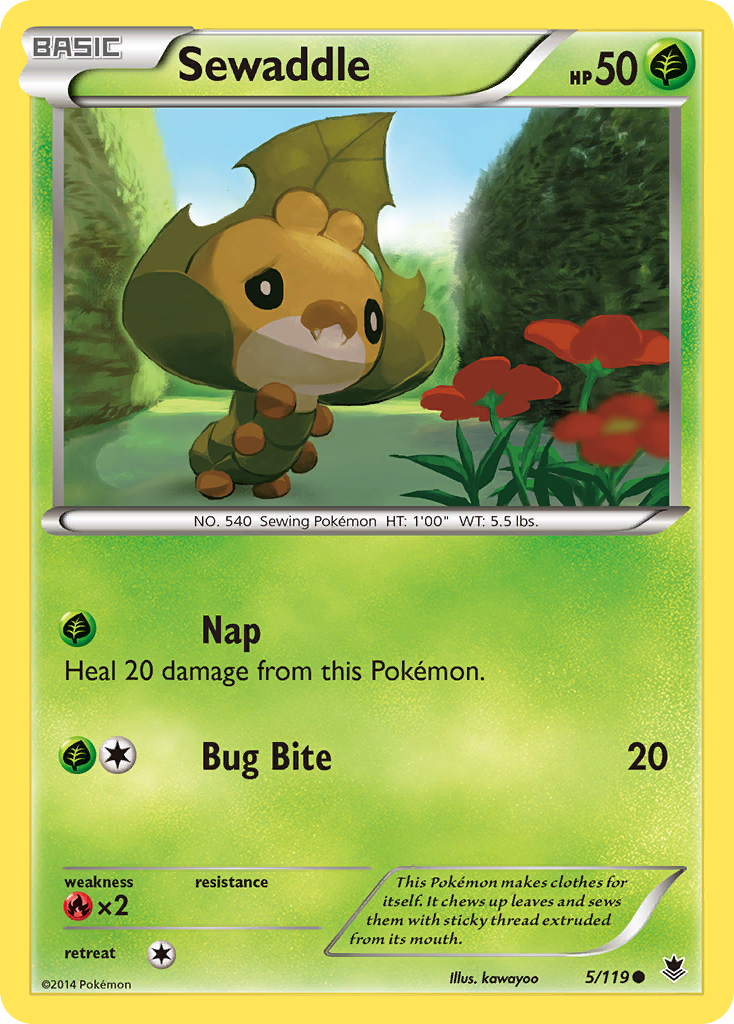 Sewaddle (5/119) [XY: Phantom Forces] | Good Games Adelaide SA