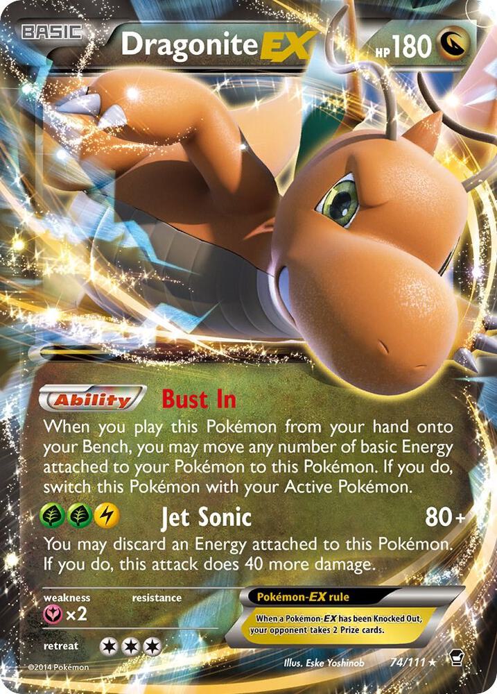 Dragonite EX 74/111 (XY - Furious Fists)  - Holofoil | Good Games Adelaide SA