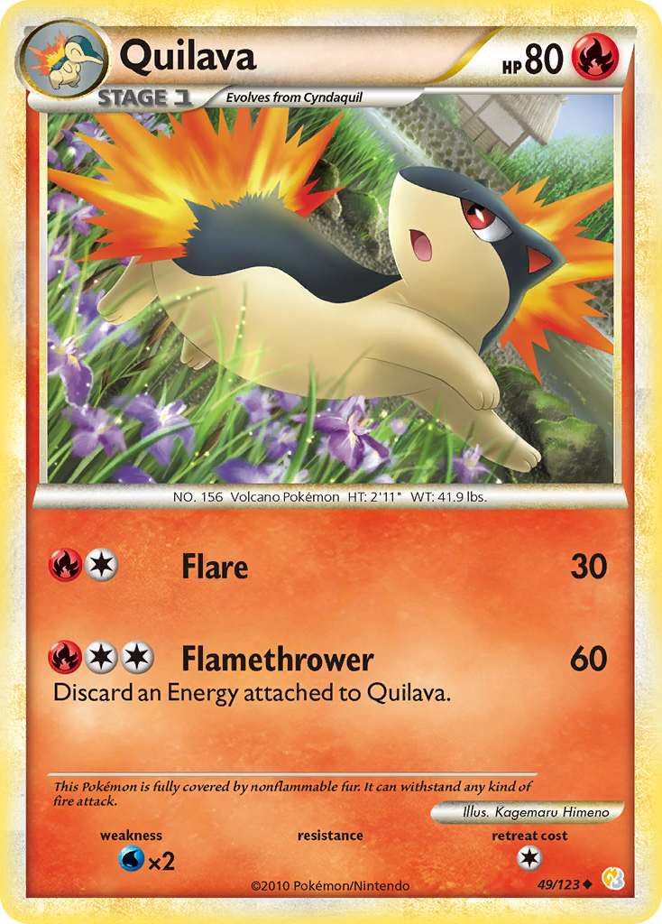 Quilava (49/123) [HeartGold & SoulSilver: Base Set] | Good Games Adelaide SA