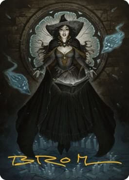 Tasha the Witch Queen Art Card 76 81 Gold Stamped Signature 76 (Art Series: Commander Legends: Battle for Baldur's Gate)  | Good Games Adelaide SA