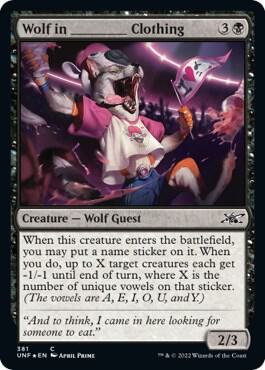 Wolf in _______ Clothing Galaxy Foil 381 (Unfinity)  - Foil | Good Games Adelaide SA