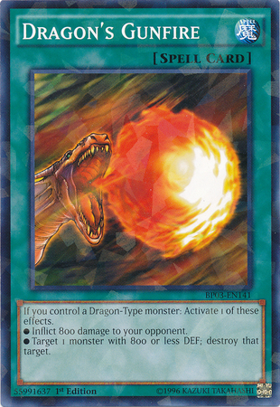 Dragon's Gunfire [BP03-EN141] Shatterfoil Rare | Good Games Adelaide SA