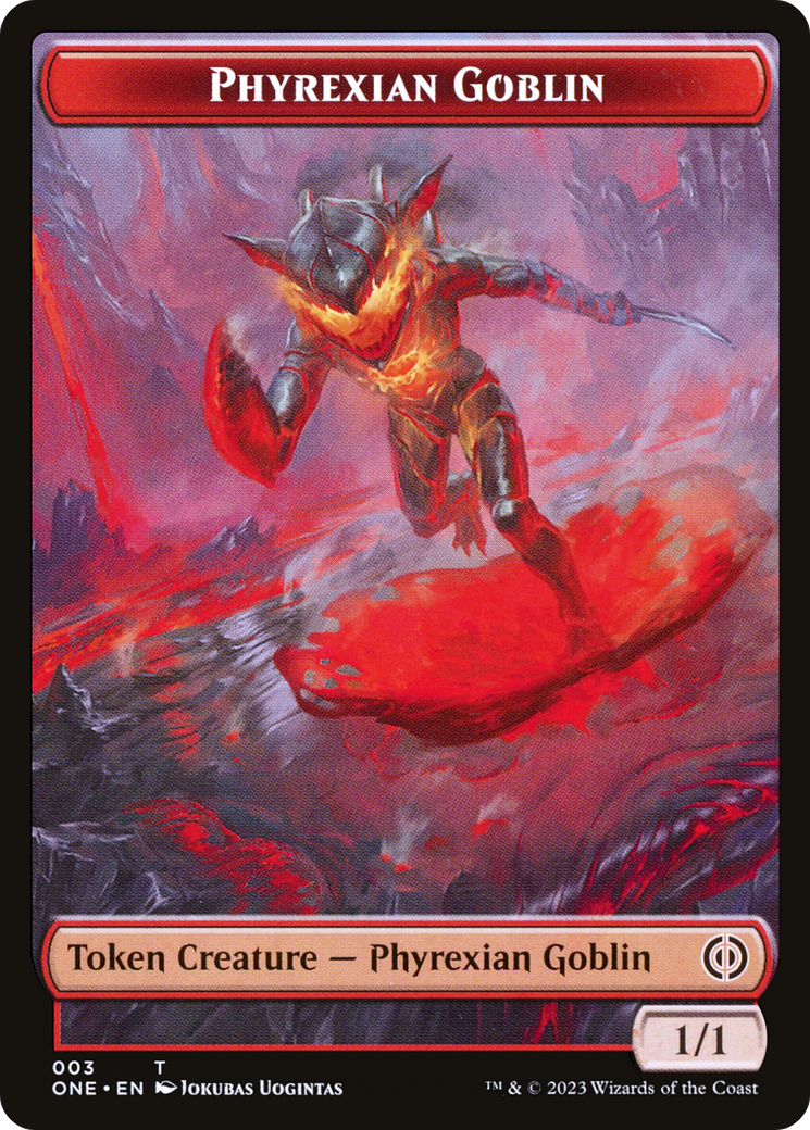 Phyrexian Goblin // Poison Counter Double-Sided Token [Phyrexia: All Will Be One Tokens] | Good Games Adelaide SA