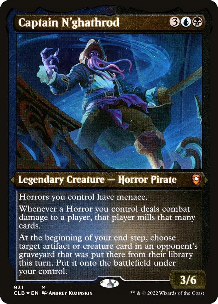 Captain Nghathrod Display Commander Thick Stock 931 (Commander Legends: Battle for Baldur's Gate)  - Foil | Good Games Adelaide SA