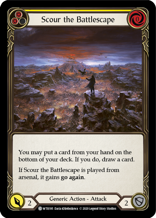 Scour the Battlescape (Yellow) [U-WTR195] Unlimited Rainbow Foil | Good Games Adelaide SA