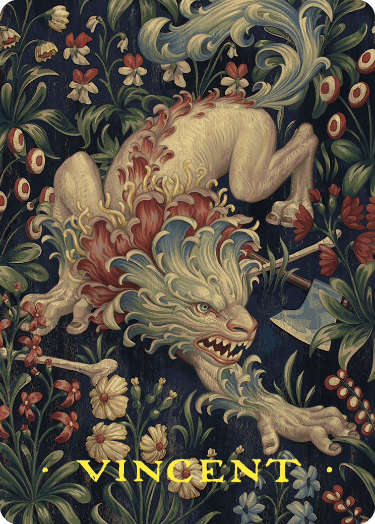 Beast Token Art Card (Gold-Stamped Signature) [Wilds of Eldraine Art Series] | Good Games Adelaide SA