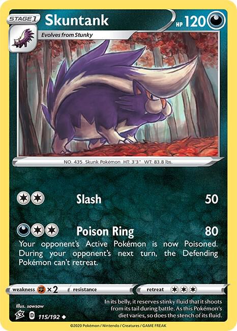 Skuntank 115/192 (SWSH02: Rebel Clash)  | Good Games Adelaide SA