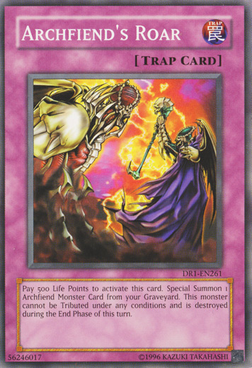 Archfiend's Roar [DR1-EN261] Common | Good Games Adelaide SA