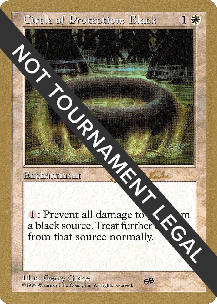 Circle of Protection Black 1997 Janosch Kuhn 5ED SB  (World Championship Decks)  | Good Games Adelaide SA
