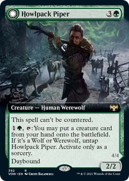 Howlpack Piper Extended Art 392 (Innistrad: Crimson Vow)  - Foil | Good Games Adelaide SA