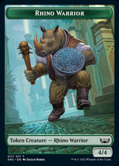 Ogre Warrior // Rhino Warrior Double-sided Token [Streets of New Capenna Tokens] | Good Games Adelaide SA