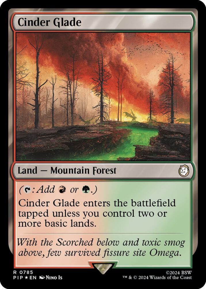 Cinder Glade Surge Foil 785 (Universes Beyond: Fallout)  - Foil | Good Games Adelaide SA