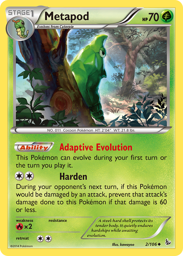 Metapod (2/106) [XY: Flashfire] | Good Games Adelaide SA