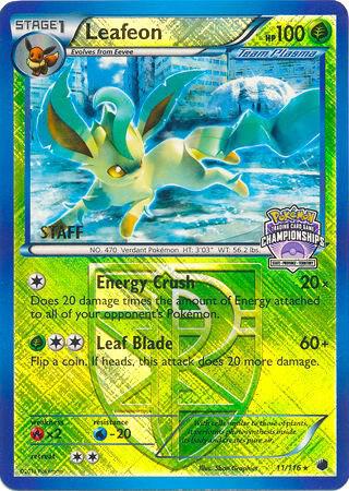 Leafeon 11 116 State Championships Staff 011/116 (League & Championship Cards)  - Reverse Holofoil | Good Games Adelaide SA