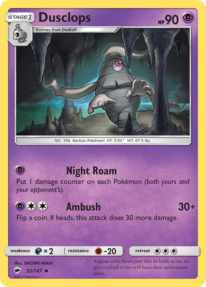 Dusclops 52/147 (SM - Burning Shadows)  | Good Games Adelaide SA