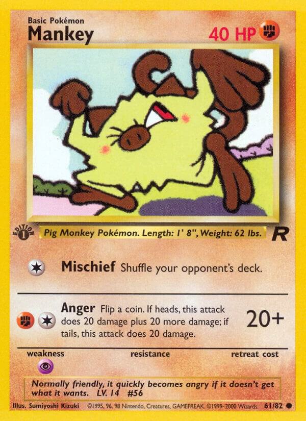 Mankey 61/82 (Team Rocket)  - 1st Edition | Good Games Adelaide SA
