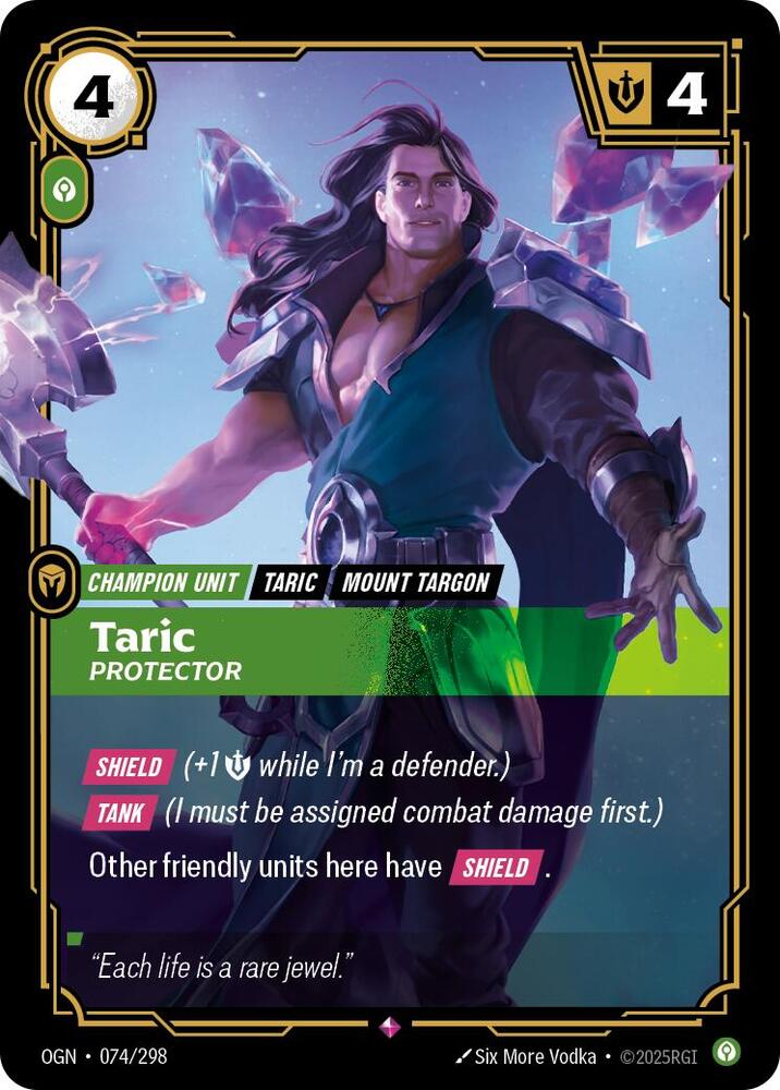 Taric - Protector 074/298 (Origins)  - Foil | Good Games Adelaide SA