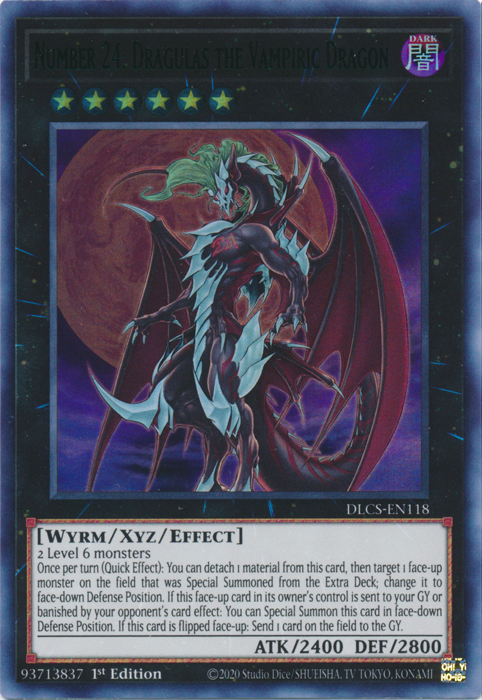 Number 24: Dragulas the Vampiric Dragon (Green) [DLCS-EN118] Ultra Rare | Good Games Adelaide SA