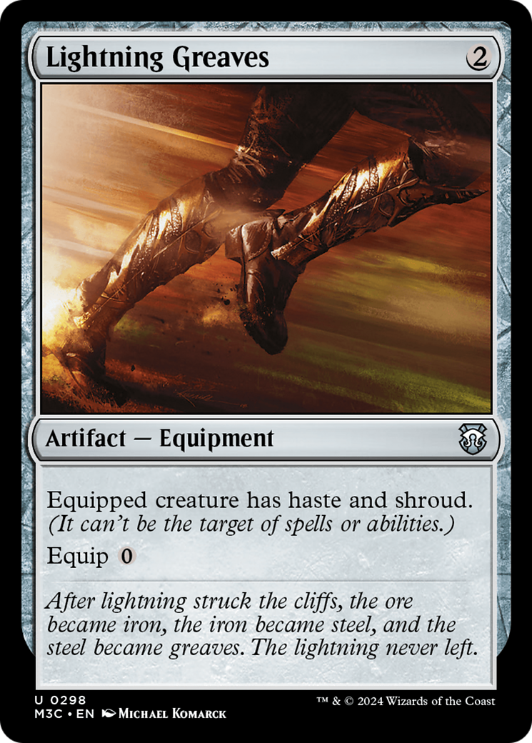Lightning Greaves (Ripple Foil) [Modern Horizons 3 Commander] | Good Games Adelaide SA