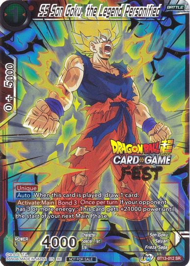 SS Son Goku, the Legend Personified (Card Game Fest 2022) (BT13-012) [Tournament Promotion Cards] | Good Games Adelaide SA