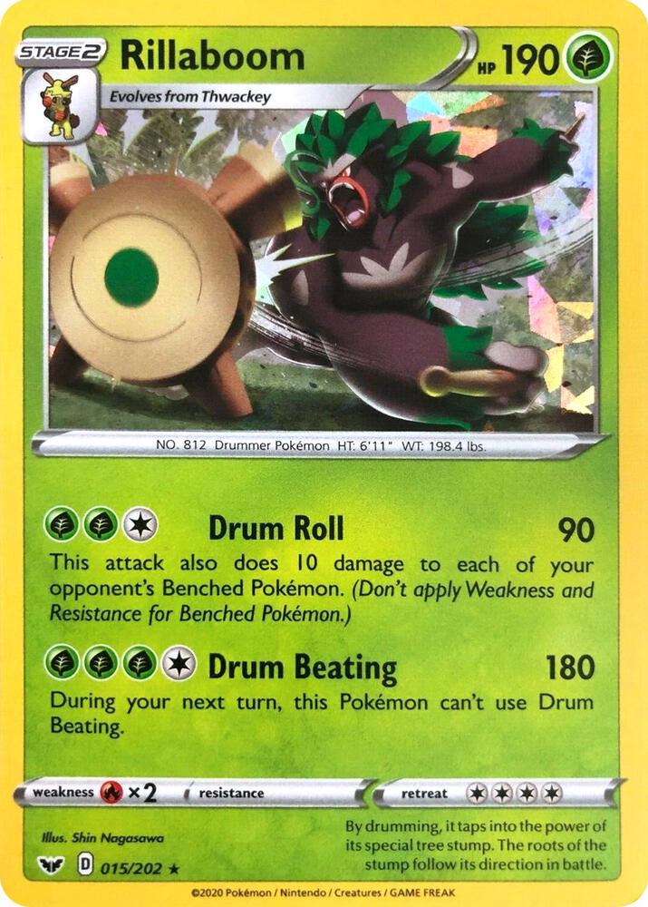 Rillaboom 015 202 Cracked Ice Holo 015/202 (Deck Exclusives)  - Holofoil | Good Games Adelaide SA