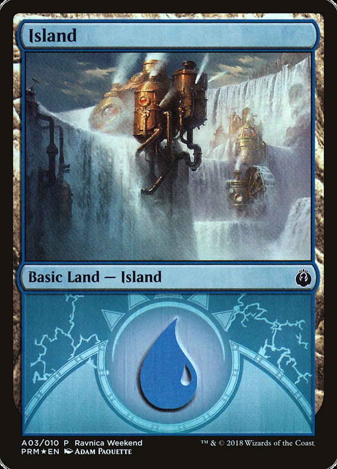 Island - Izzet (A03) [GRN Ravnica Weekend] | Good Games Adelaide SA