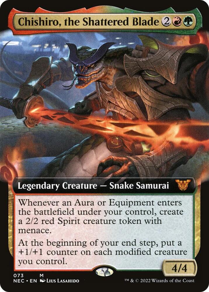 Chishiro, the Shattered Blade 73 (Commander: Kamigawa: Neon Dynasty)  - Extended Art | Good Games Adelaide SA