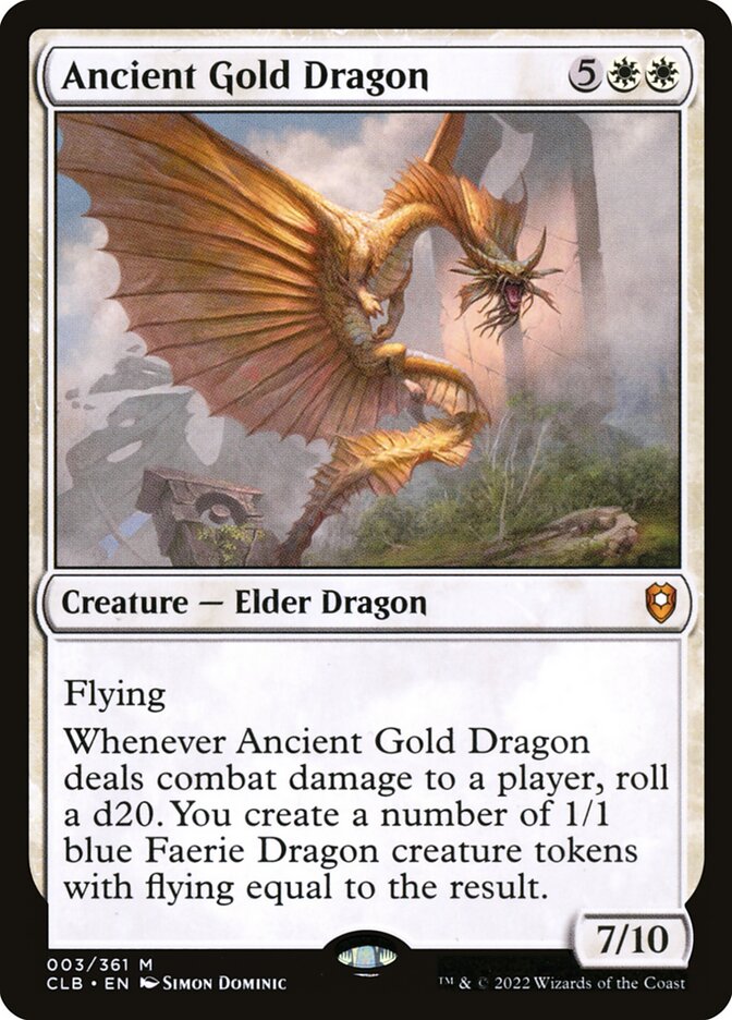 Ancient Gold Dragon 3 (Commander Legends: Battle for Baldur's Gate)  - Foil | Good Games Adelaide SA