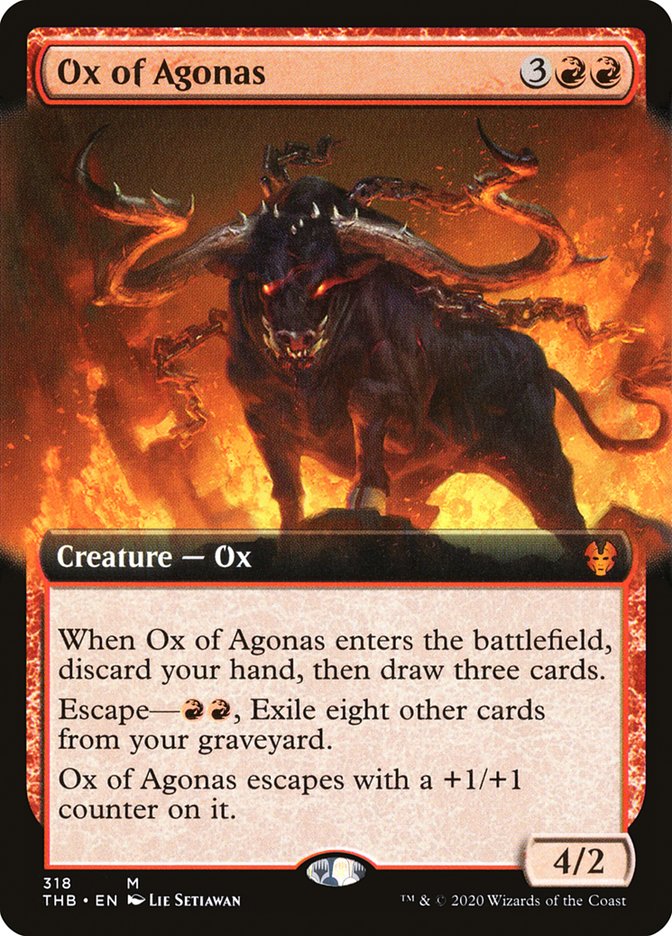 Ox of Agonas (Extended Art) [Theros Beyond Death] | Good Games Adelaide SA