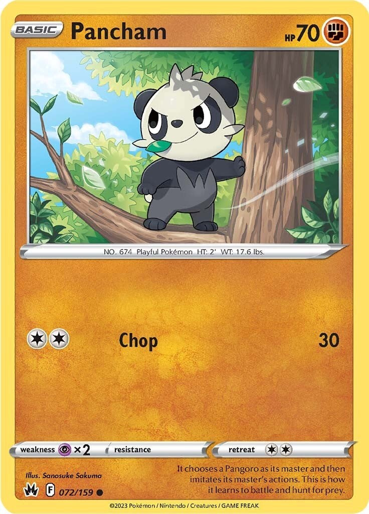Pancham (072/159) [Sword & Shield: Crown Zenith] | Good Games Adelaide SA