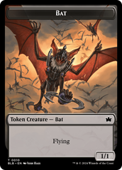 Bat // Warren Warleader Double-Sided Token [Bloomburrow Tokens] | Good Games Adelaide SA