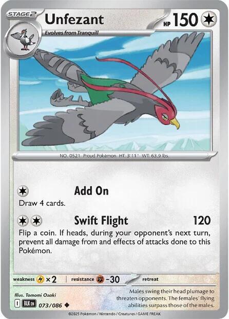 Unfezant 073/086 (SV: Black Bolt)  - Holofoil | Good Games Adelaide SA