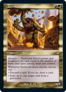 Territorial Kavu Retro Frame Foil Etched 425 (Modern Horizons 2)  - Foil | Good Games Adelaide SA