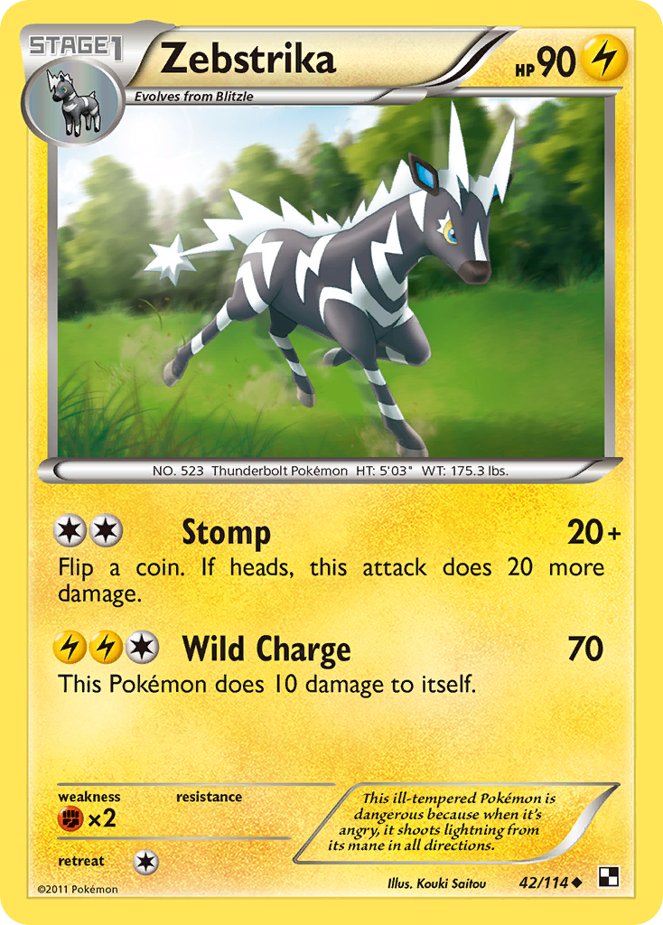 Zebstrika (42/114) [Black & White: Base Set] | Good Games Adelaide SA