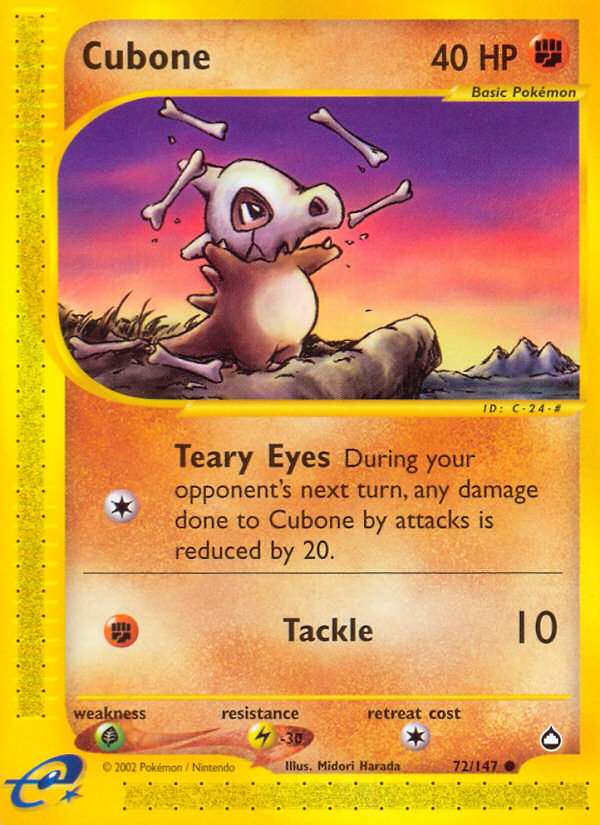 Cubone (72/147) [Aquapolis] | Good Games Adelaide SA