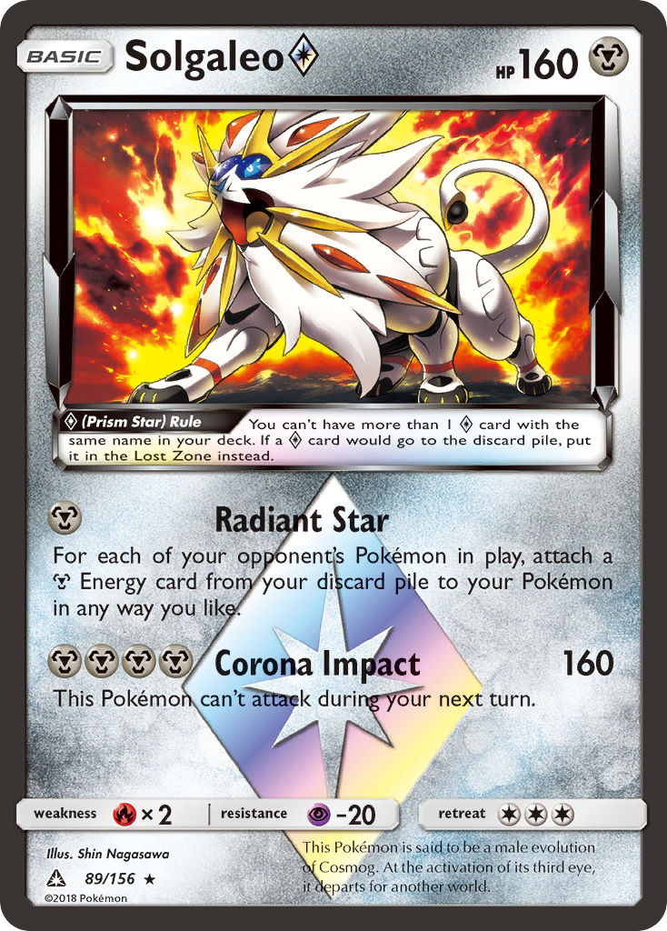 Solgaleo (89/156) (Prism Star) [Sun & Moon: Ultra Prism] | Good Games Adelaide SA