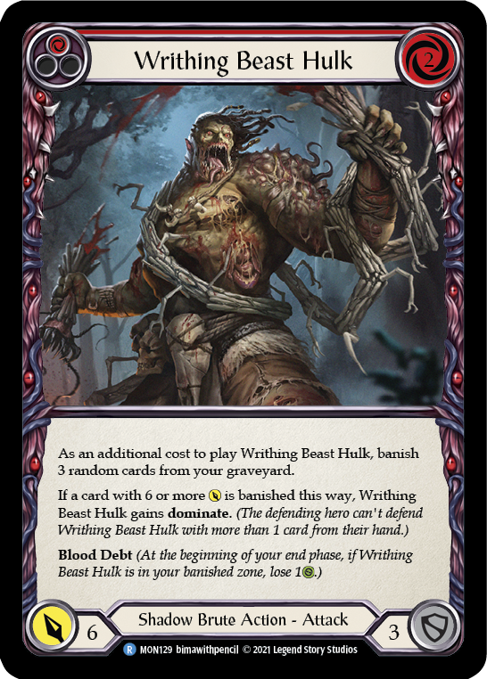 Writhing Beast Hulk (Red) [MON129] 1st Edition Normal | Good Games Adelaide SA
