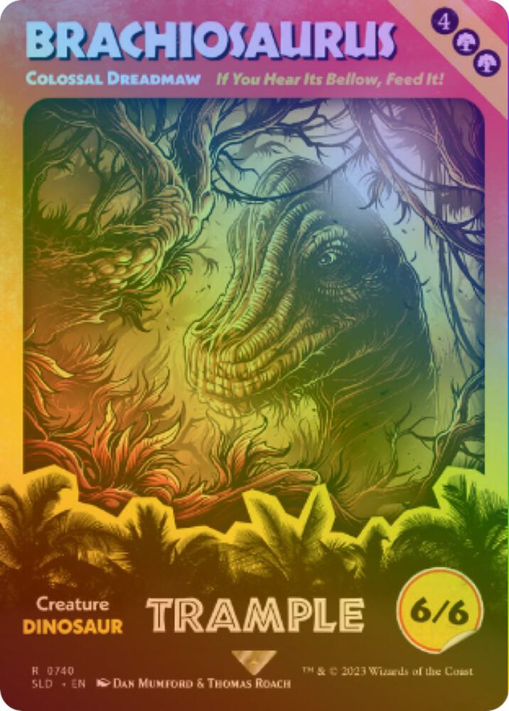 Brachiosaurus Colossal Dreadmaw Rainbow Foil 740 (Secret Lair Drop Series)  - Foil | Good Games Adelaide SA